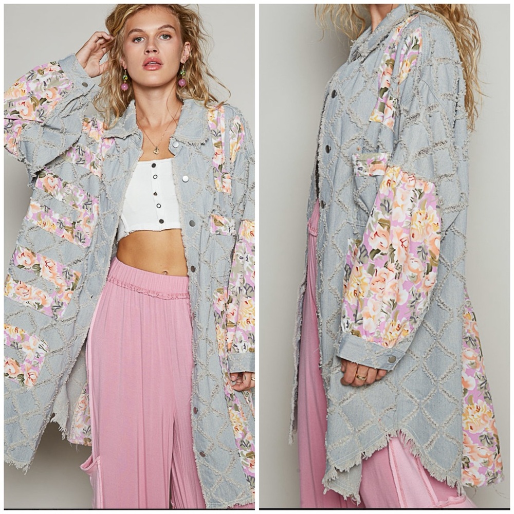 POL Floral Shacket ♥️Only 2 LEFT -2-S - Picture 3 of 4